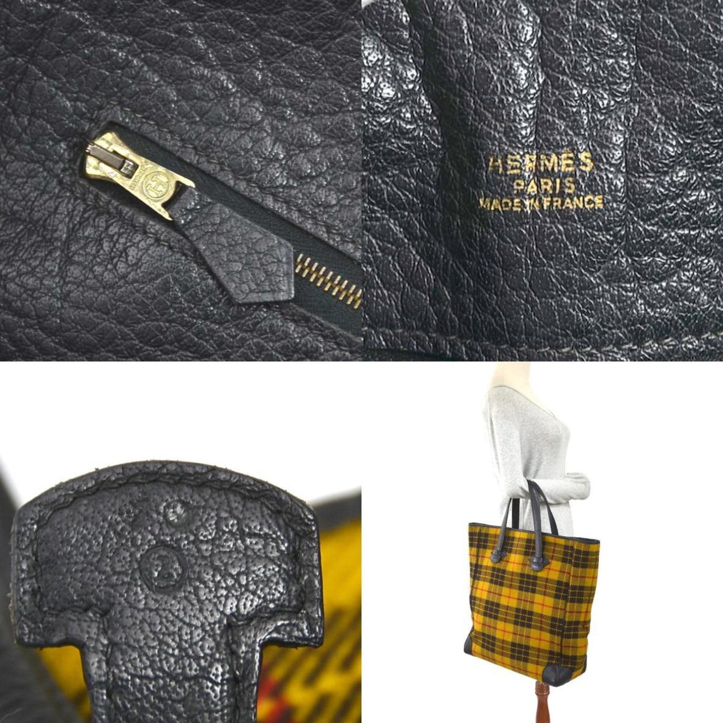 Hermès Victoria Yellow Canvas Hand Bag