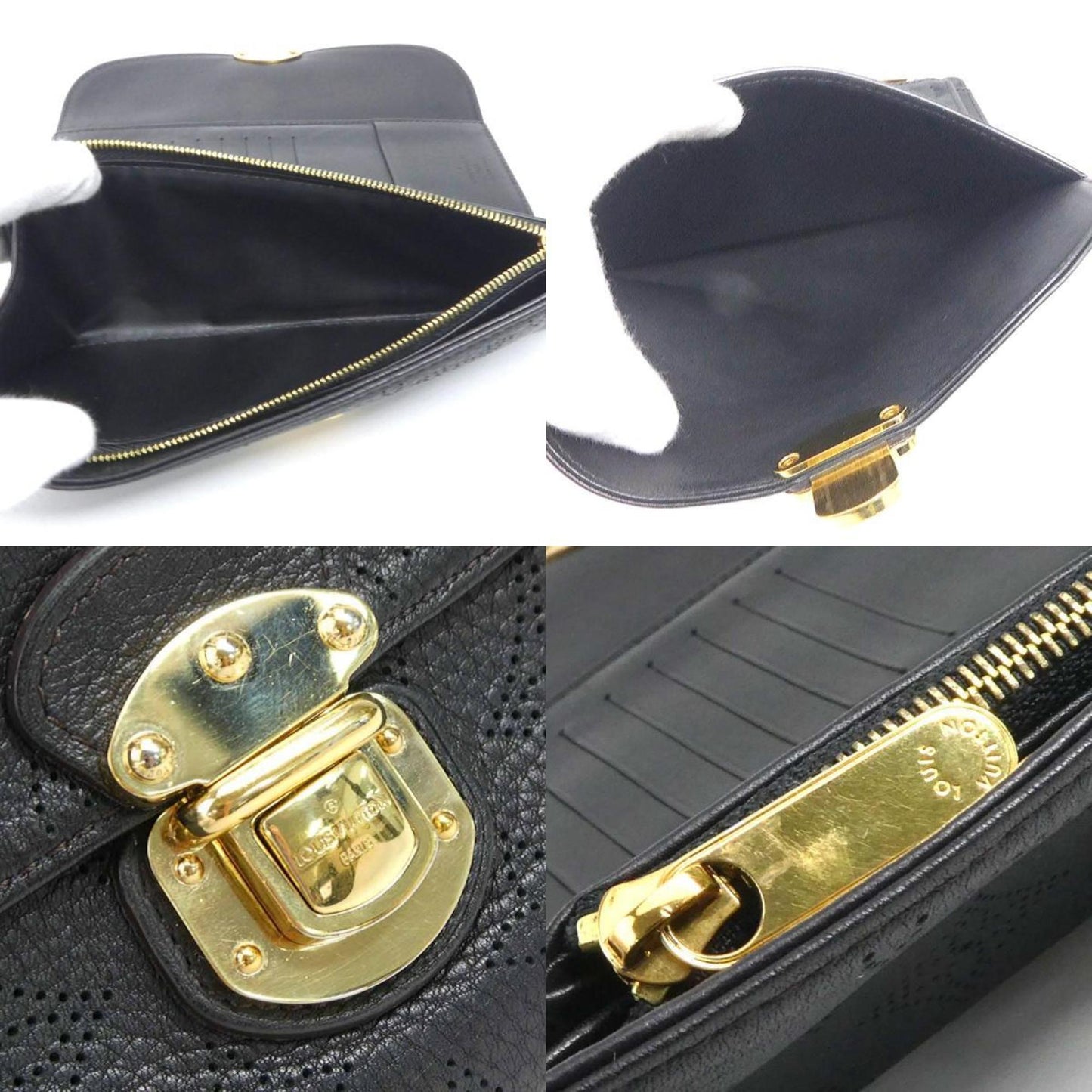 Louis Vuitton Amelia Black Leather Wallet Accessories