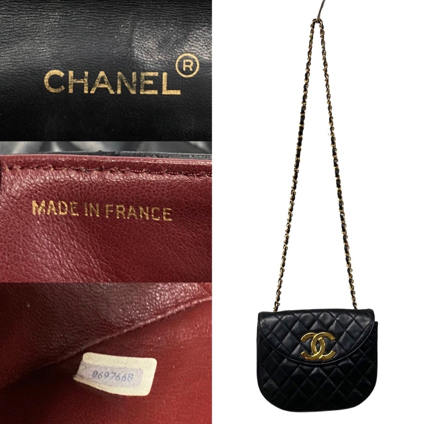 Chanel Black Leather Shopper Bag