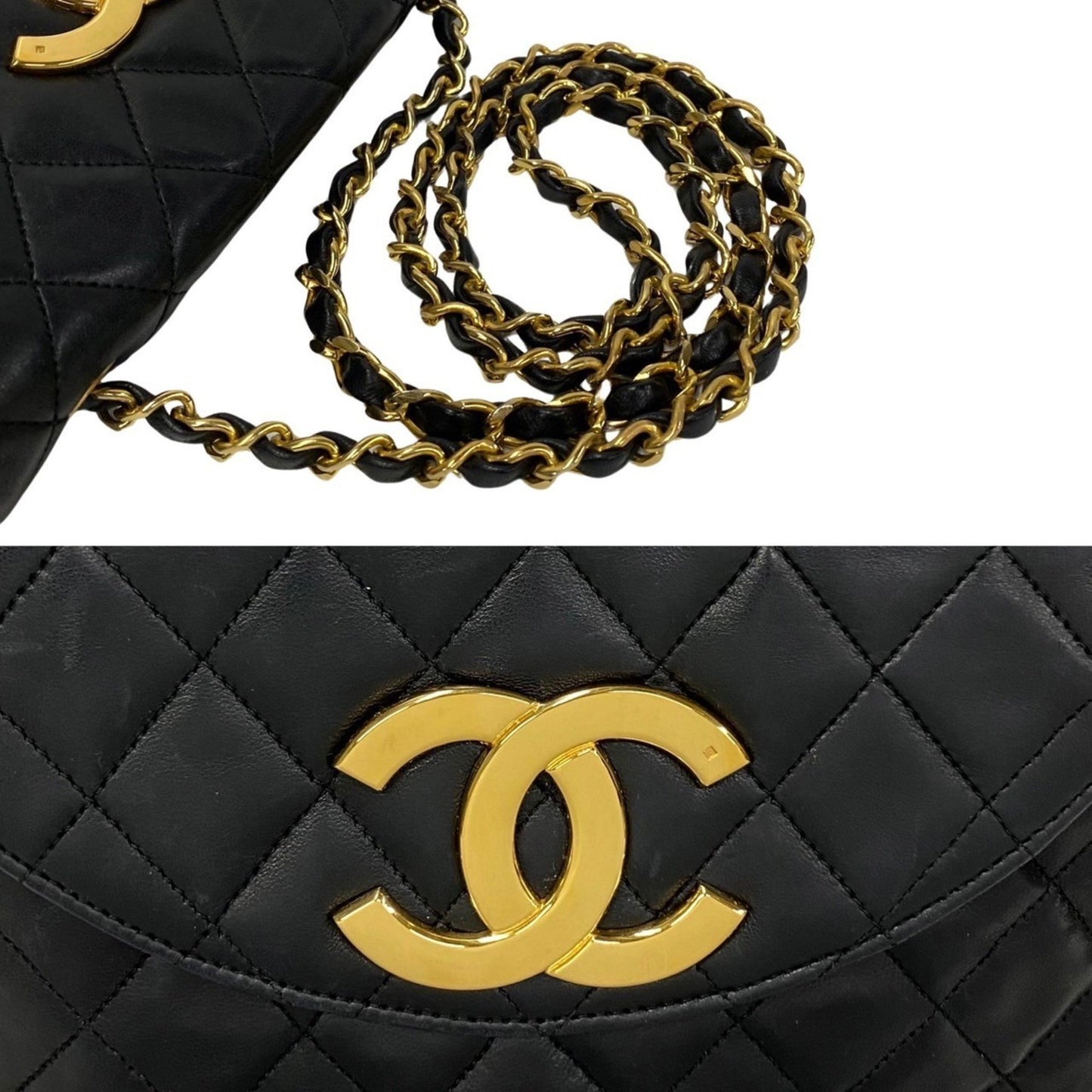 Chanel Black Leather Shopper Bag