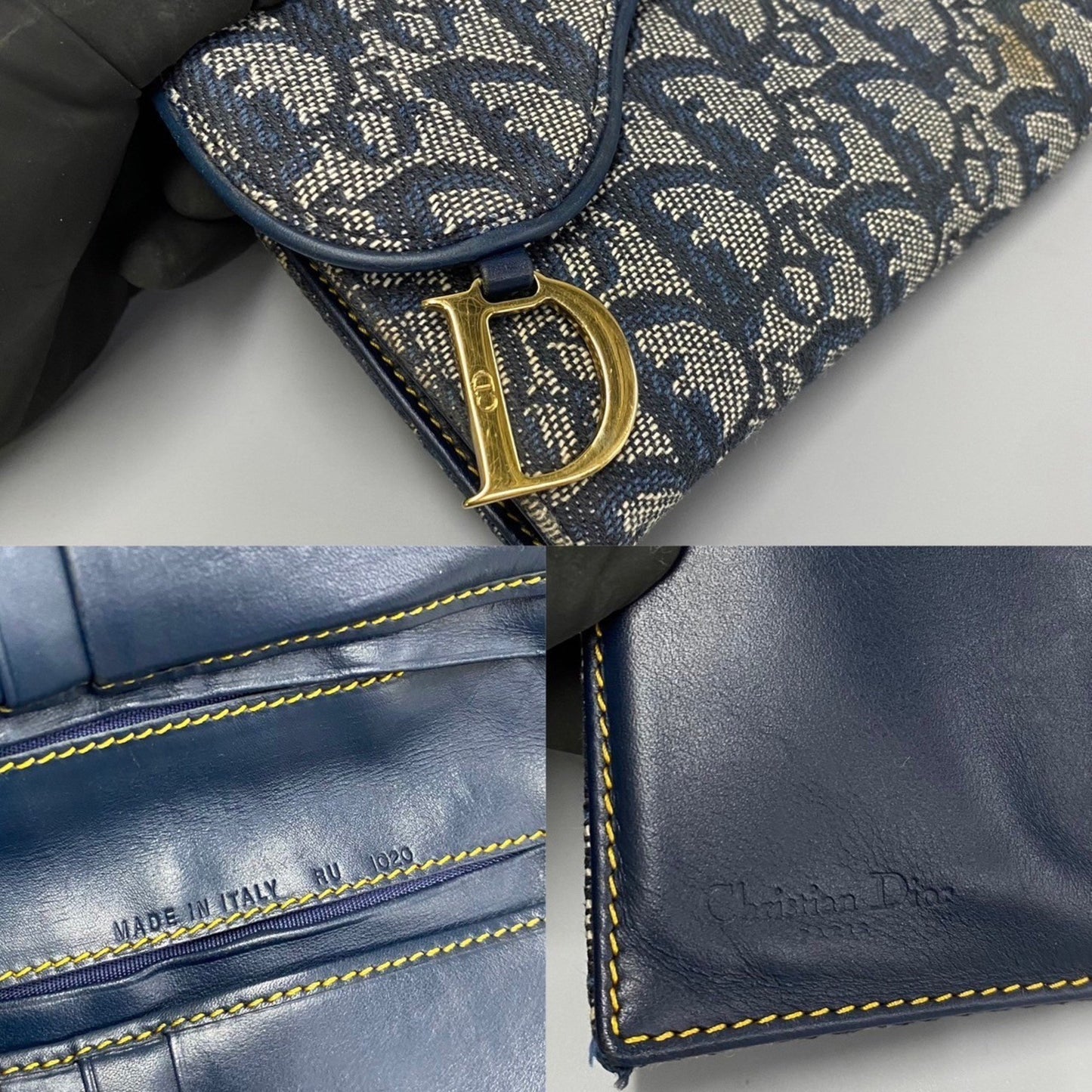 Dior Blue Canvas Wallet Accessories