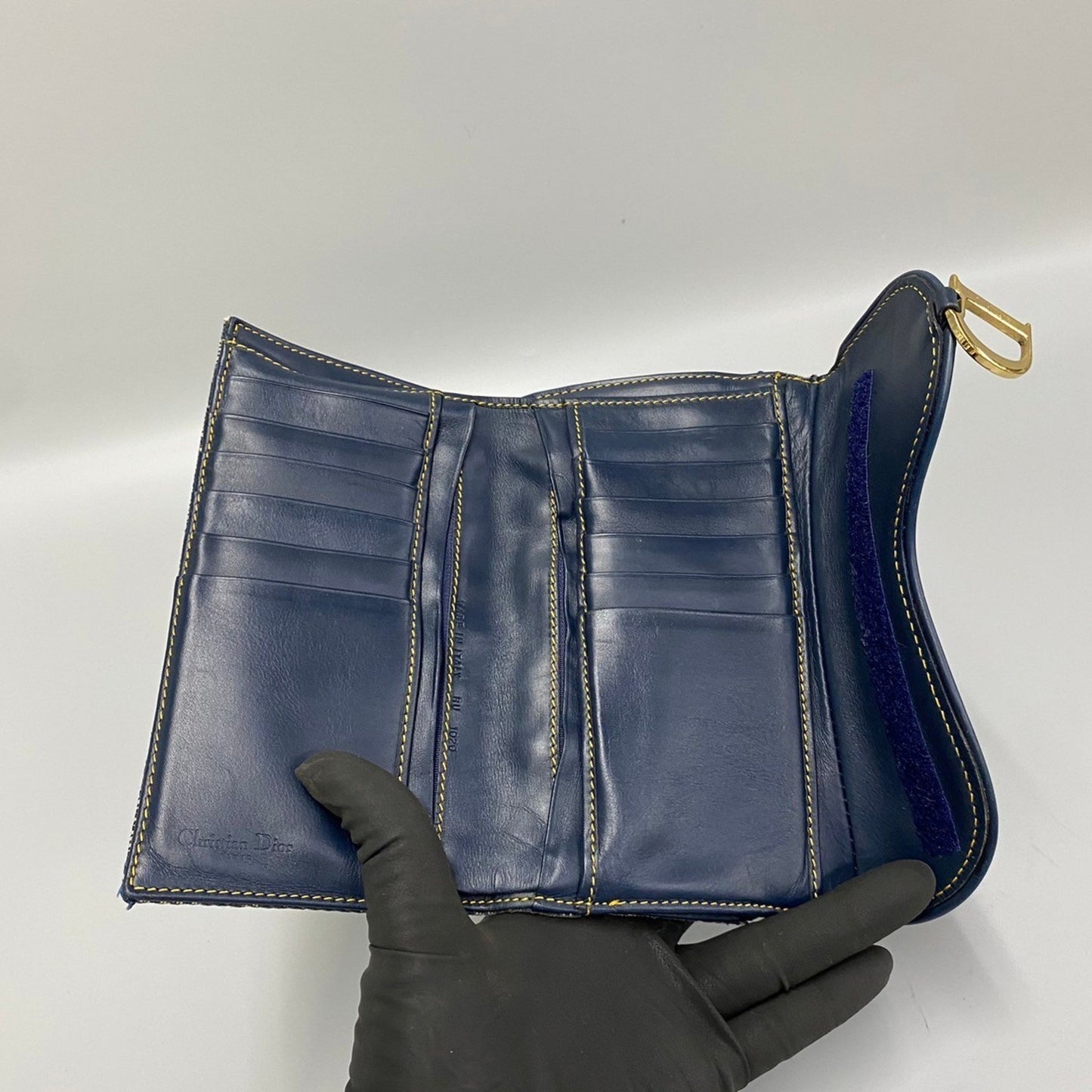 Dior Blue Canvas Wallet Accessories