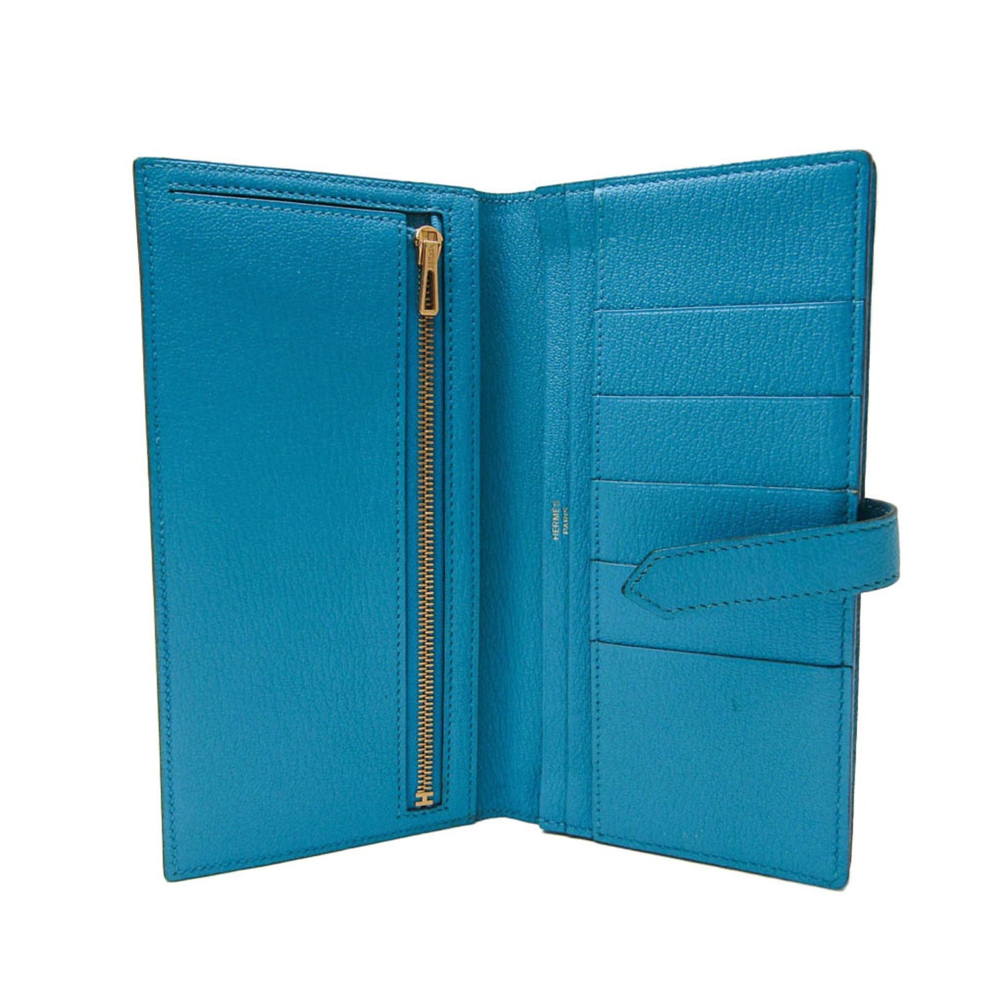 Hermès Béarn Blue Leather Wallet Accessories