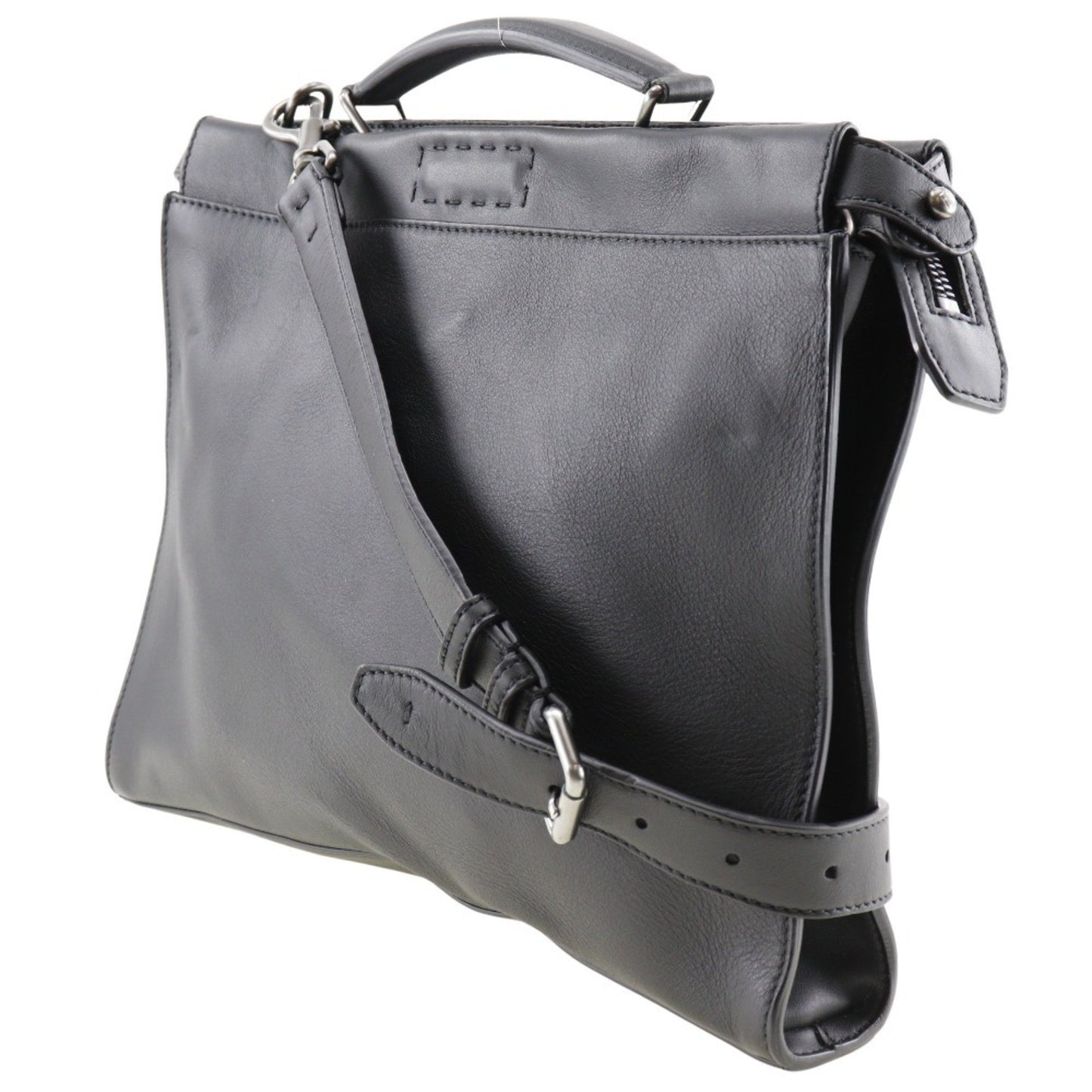 Fendi Peekaboo Black Leather Shoulder Bag