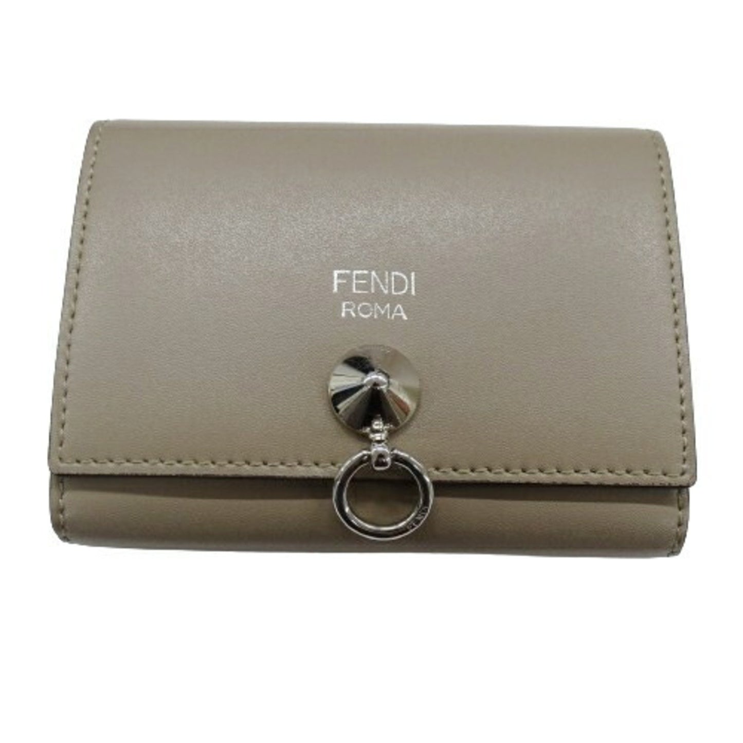 Fendi Grey Leather Wallet Accessories