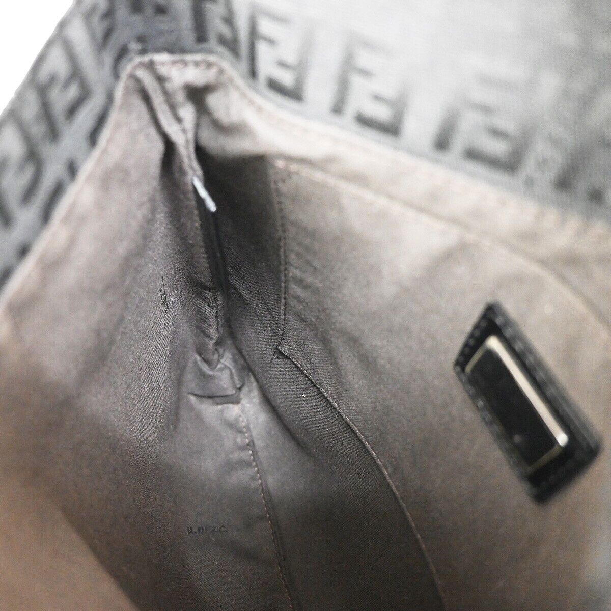 Fendi Zucchino Brown Canvas Shoulder Bag