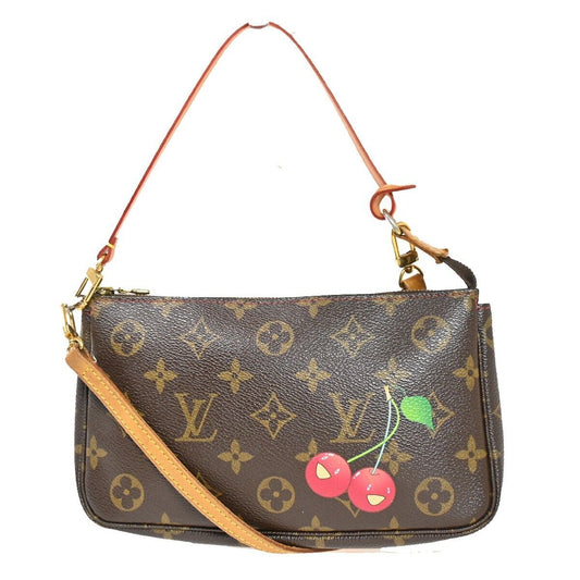 Louis Vuitton Pochette accessoires Brown Canvas Clutch Bag