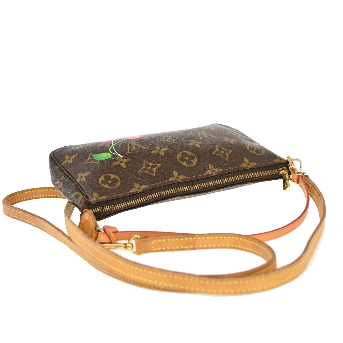 Louis Vuitton Pochette accessoires Brown Canvas Clutch Bag