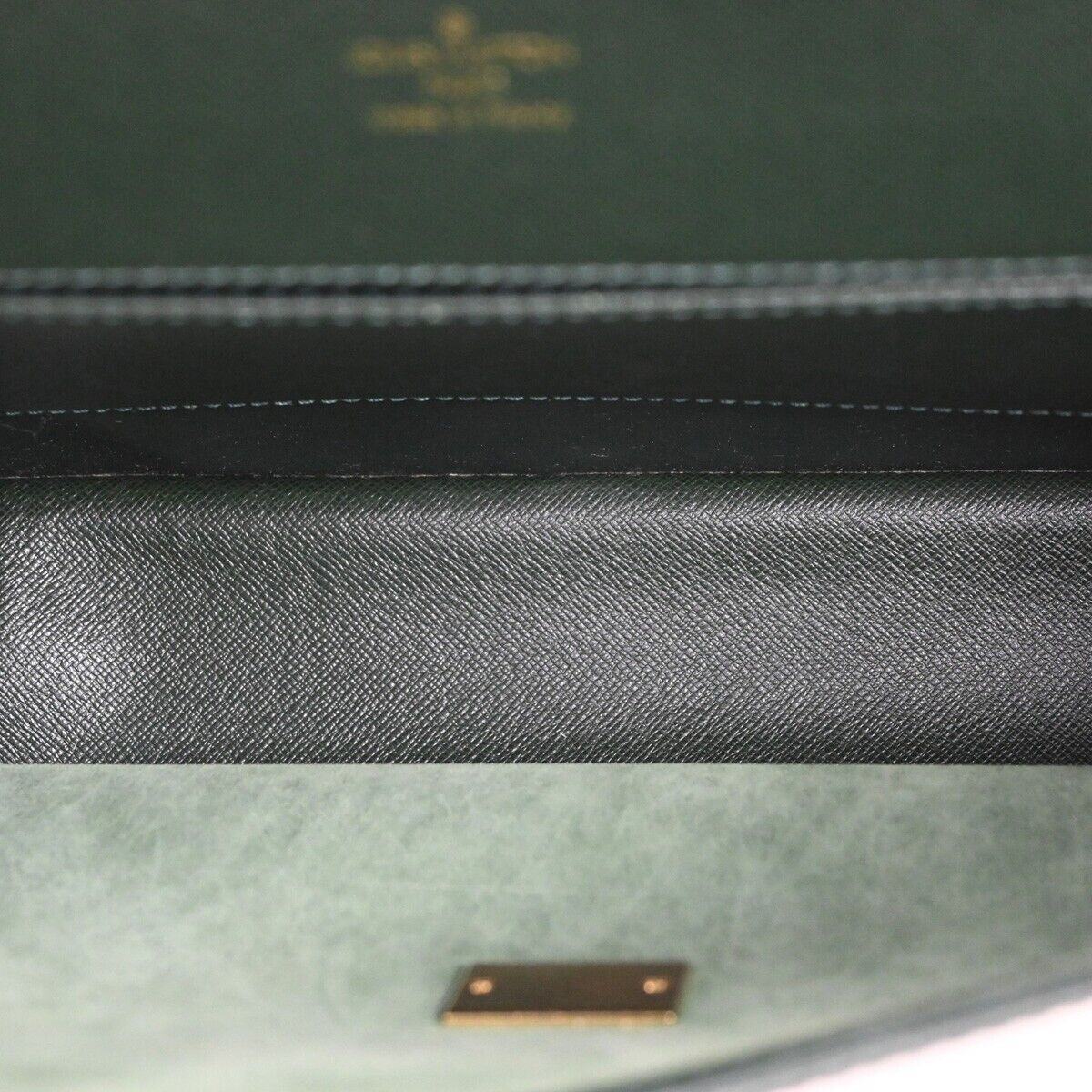 Louis Vuitton Angara Green Leather Backpack Bag