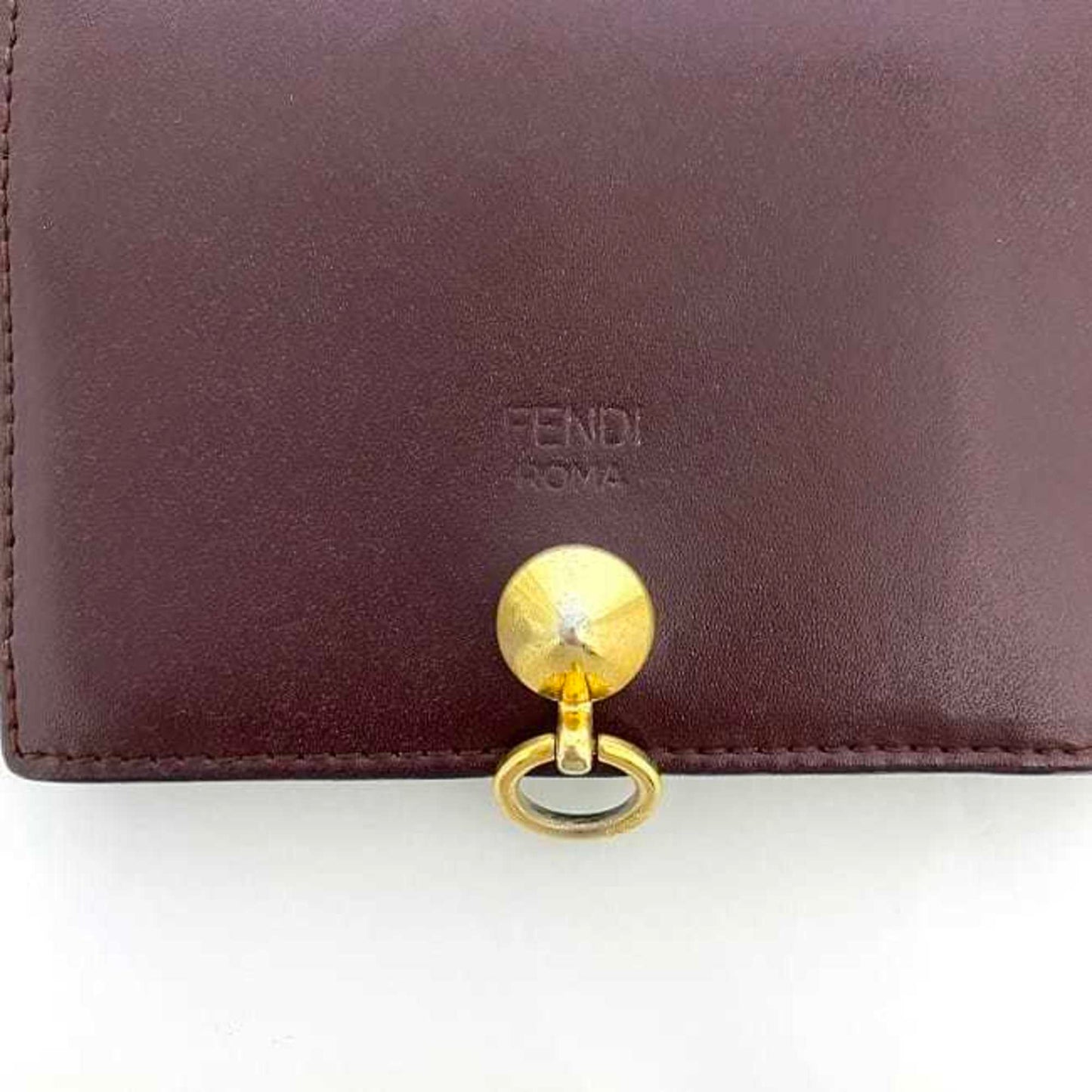 Fendi Burgundy Leather Wallet Accessories