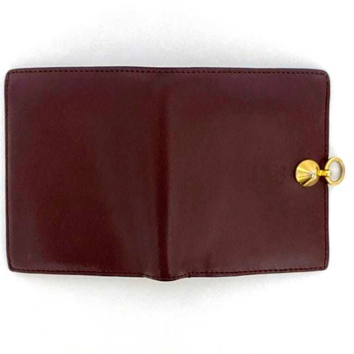 Fendi Burgundy Leather Wallet Accessories