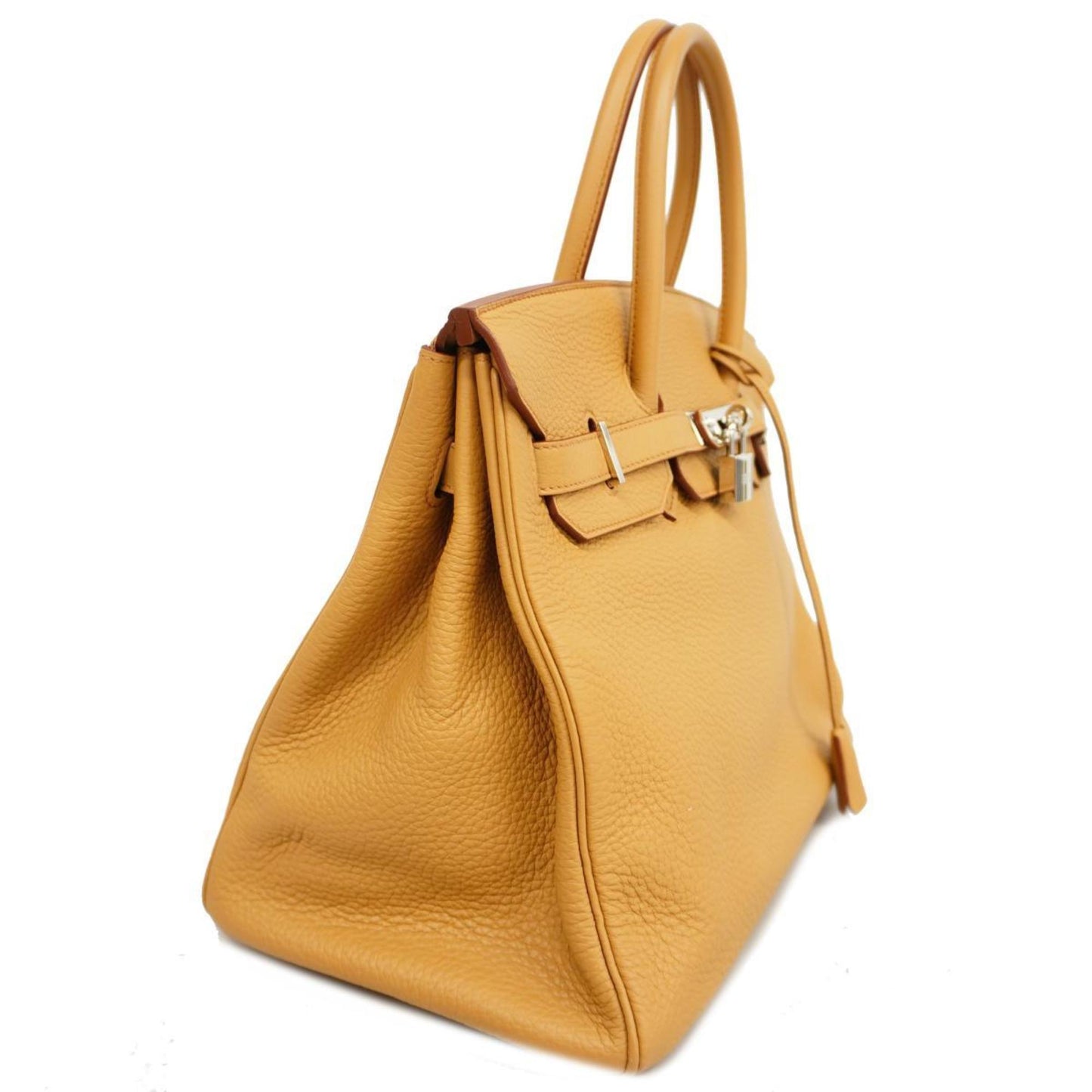 Hermès Birkin 35 Yellow Leather Hand Bag