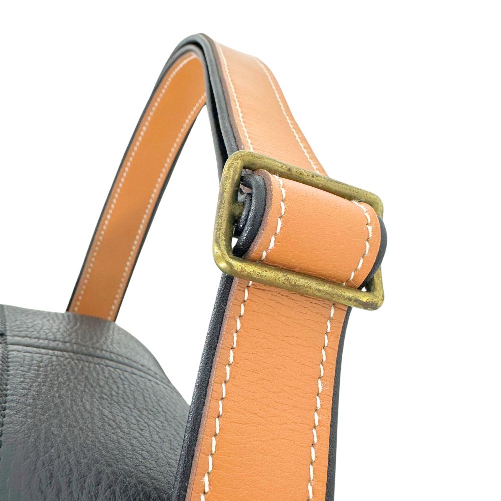 Hermès Victoria Navy Leather Shoulder Bag