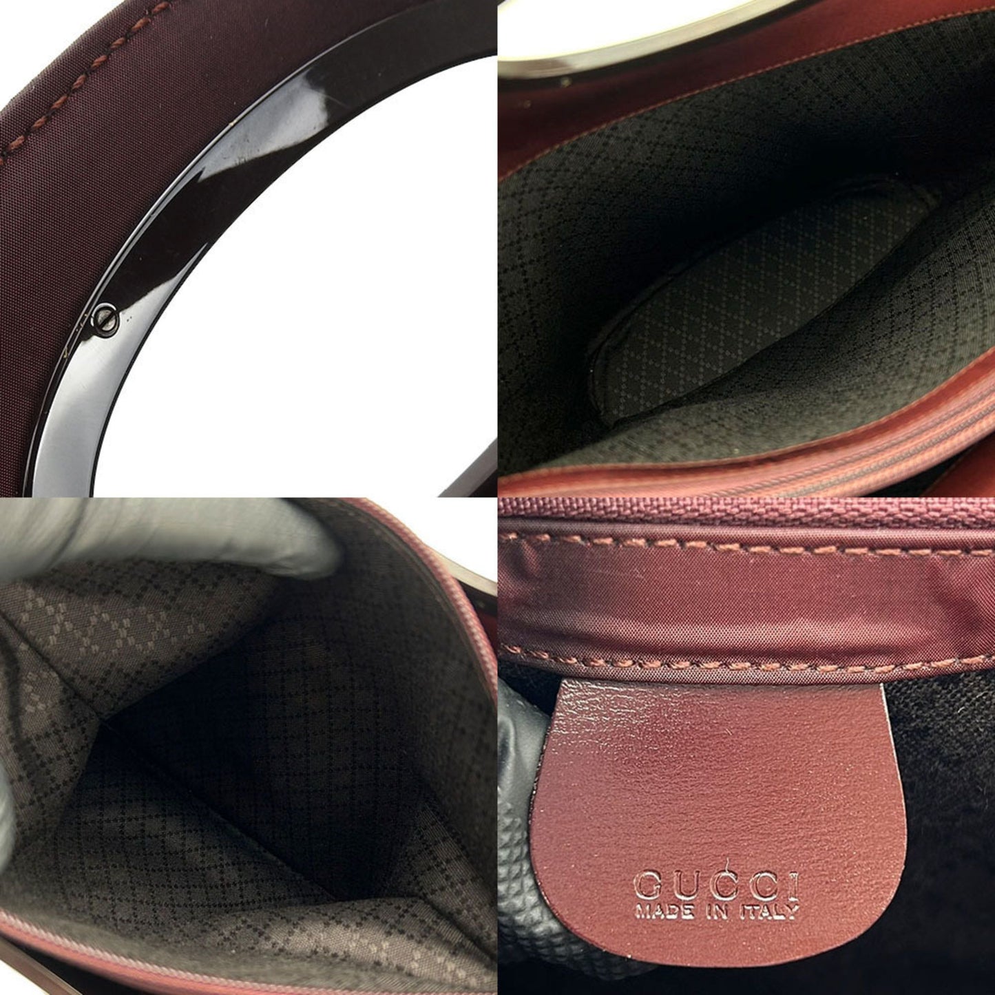 Gucci Burgundy Synthetic Hand Bag