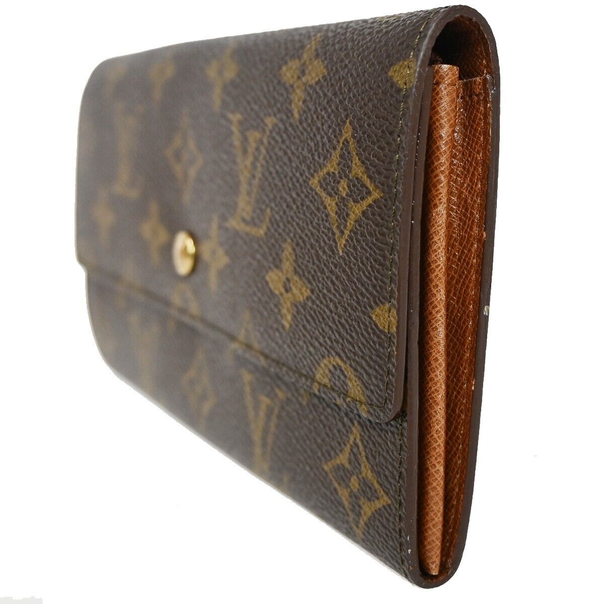 Louis Vuitton Porte Monnaie Credit Brown Canvas Wallet Accessories