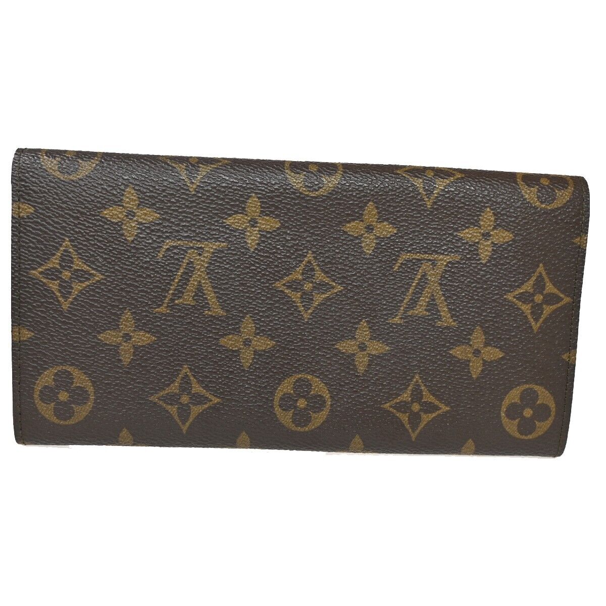 Louis Vuitton Porte Monnaie Credit Brown Canvas Wallet Accessories