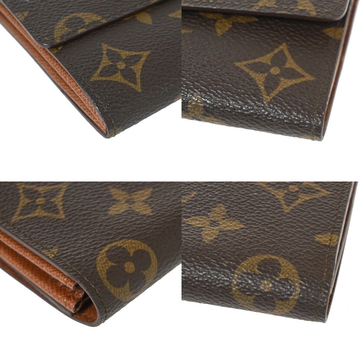 Louis Vuitton Porte Monnaie Credit Brown Canvas Wallet Accessories