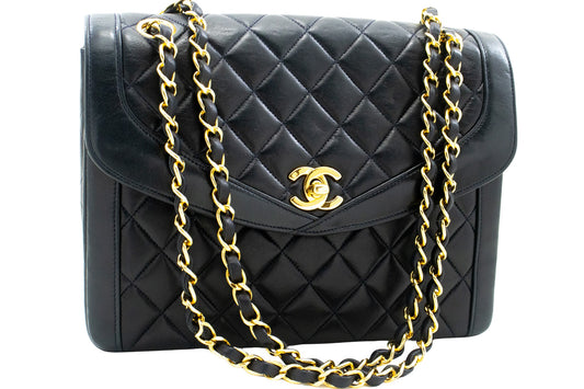 Chanel Matelassé Navy Leather Shoulder Bag