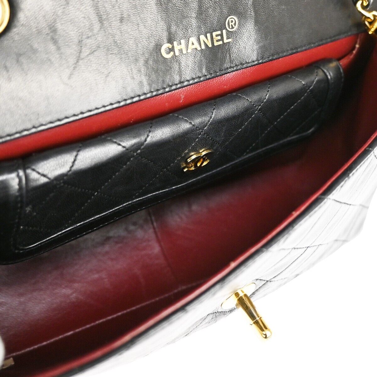 Chanel Matelassé Black Leather Shoulder Bag