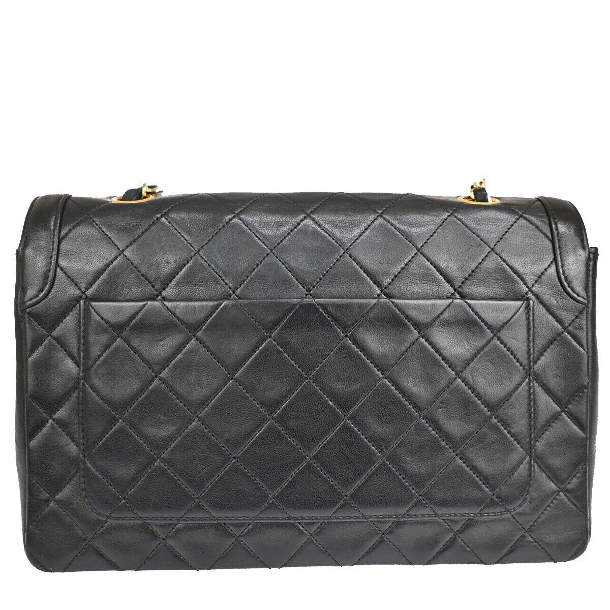 Chanel Matelassé Black Leather Shoulder Bag