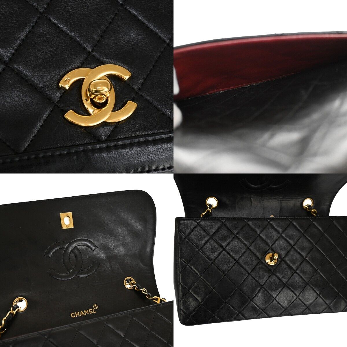 Chanel Matelassé Black Leather Shoulder Bag