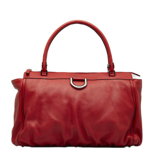 Gucci Abbey Red Leather Hand Bag