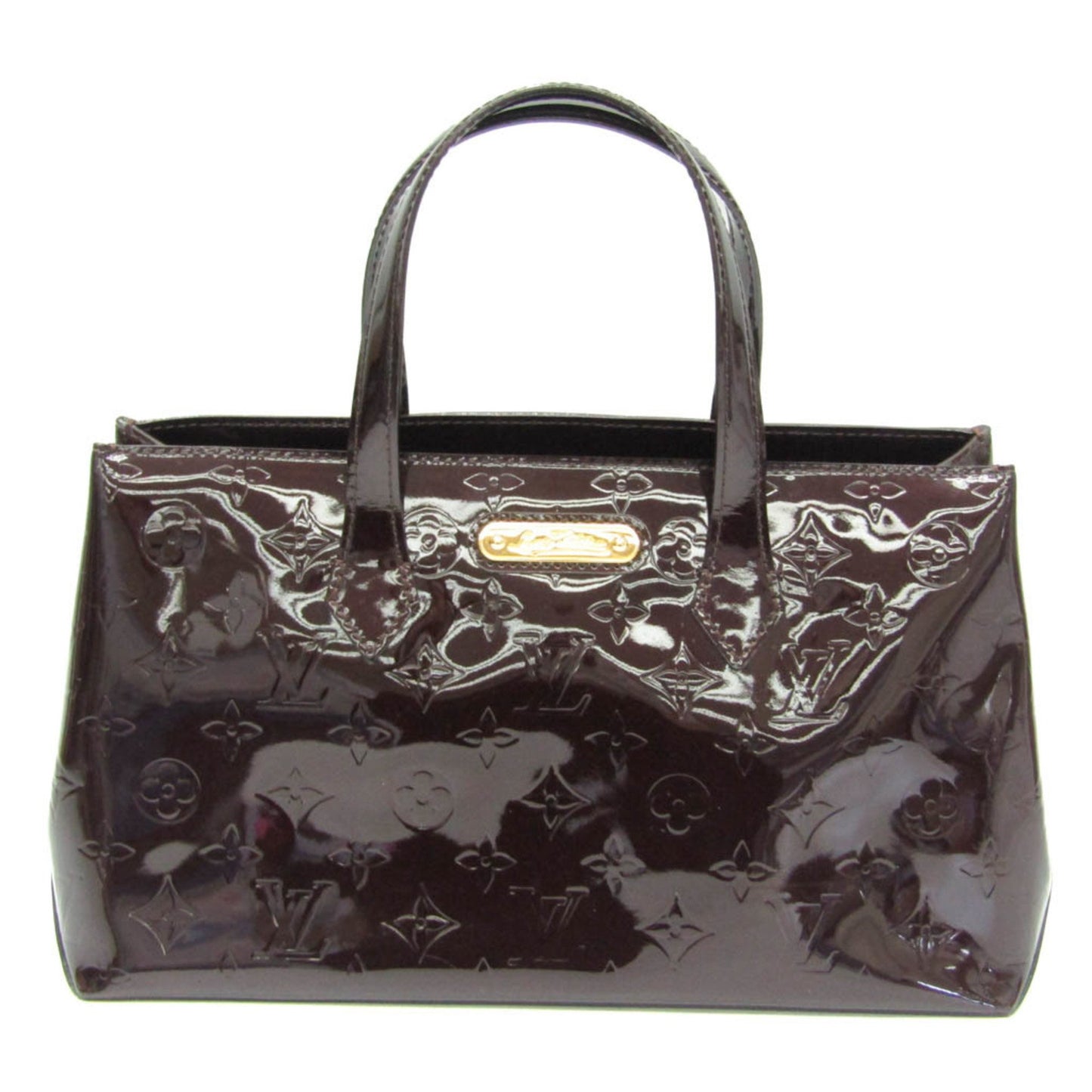 Louis Vuitton Wilshire Burgundy Patent Leather Hand Bag