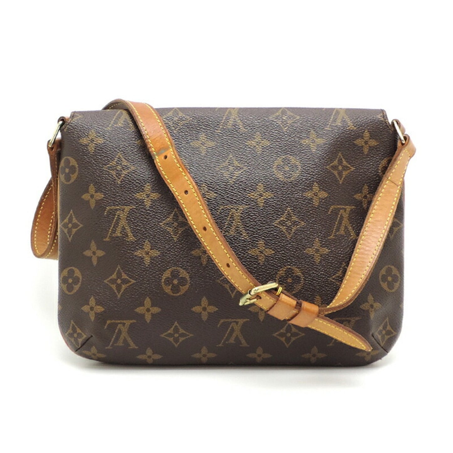 Louis Vuitton Musette Tango Brown Canvas Shoulder Bag