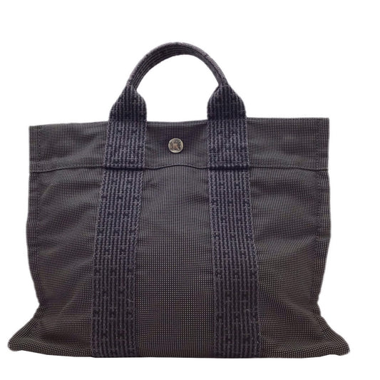 Hermès Herline Grey Canvas Tote Bag