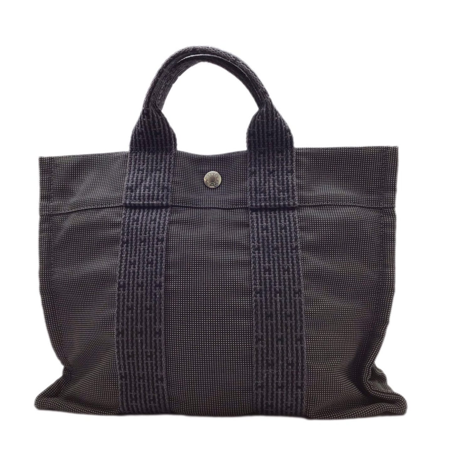 Hermès Herline Grey Canvas Tote Bag