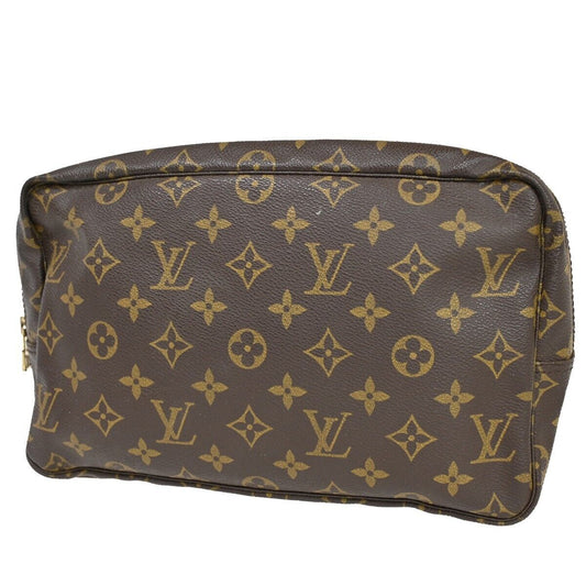 Louis Vuitton Trousse Toilette 28 Brown Canvas Clutch Bag