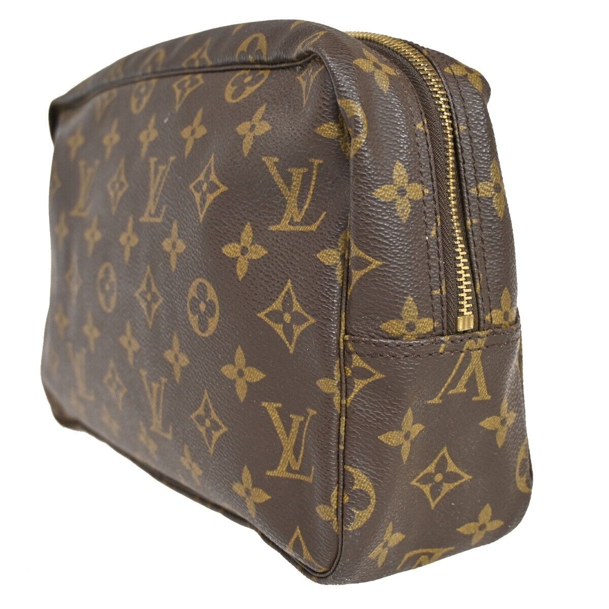 Louis Vuitton Trousse Toilette 28 Brown Canvas Clutch Bag