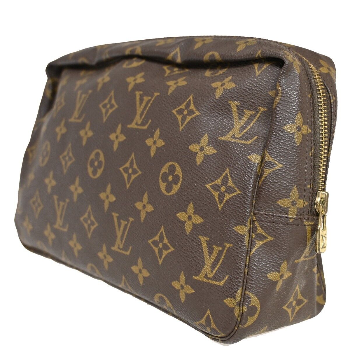 Louis Vuitton Trousse Toilette 28 Brown Canvas Clutch Bag