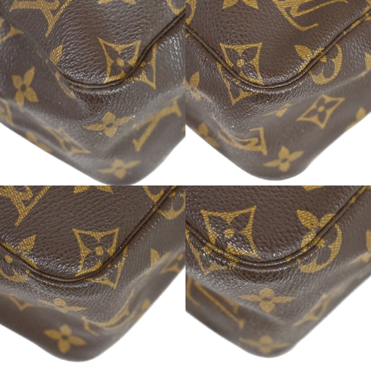 Louis Vuitton Trousse Toilette 28 Brown Canvas Clutch Bag