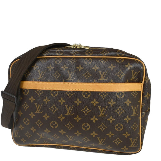 Louis Vuitton Reporter Brown Canvas Shoulder Bag