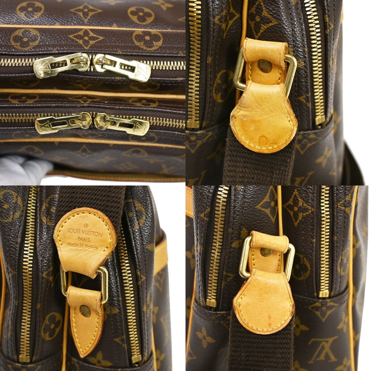 Louis Vuitton Reporter Brown Canvas Shoulder Bag