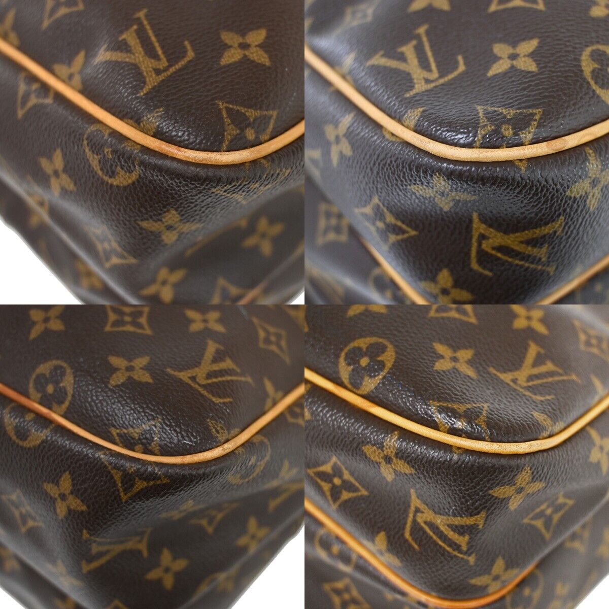 Louis Vuitton Reporter Brown Canvas Shoulder Bag