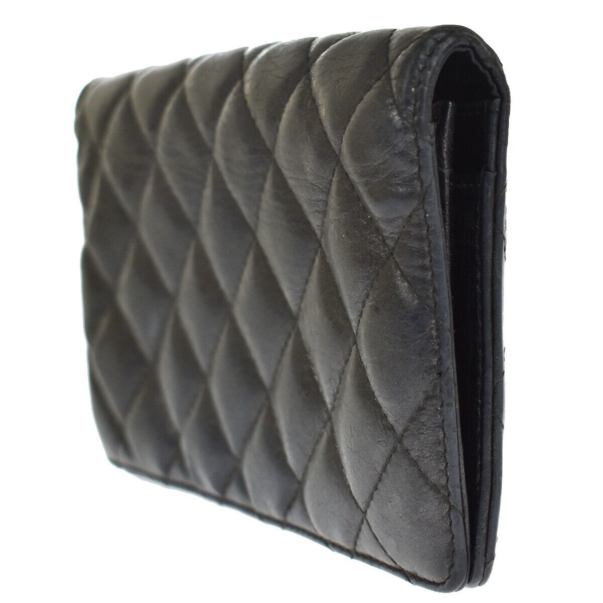 Chanel 2,55 Black Leather Wallet Accessories