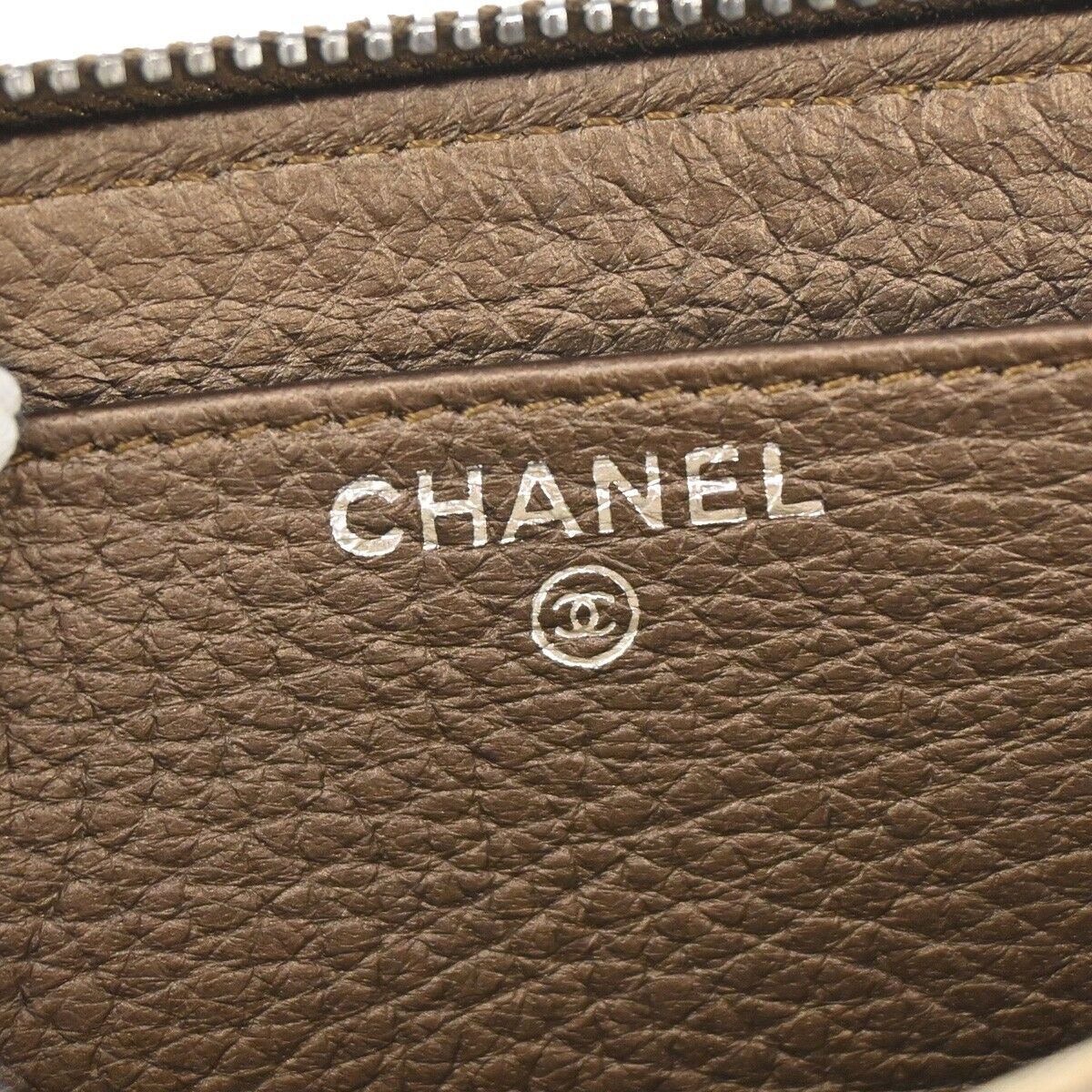 Chanel Zip around wallet Brown Leather Wallet Accessories