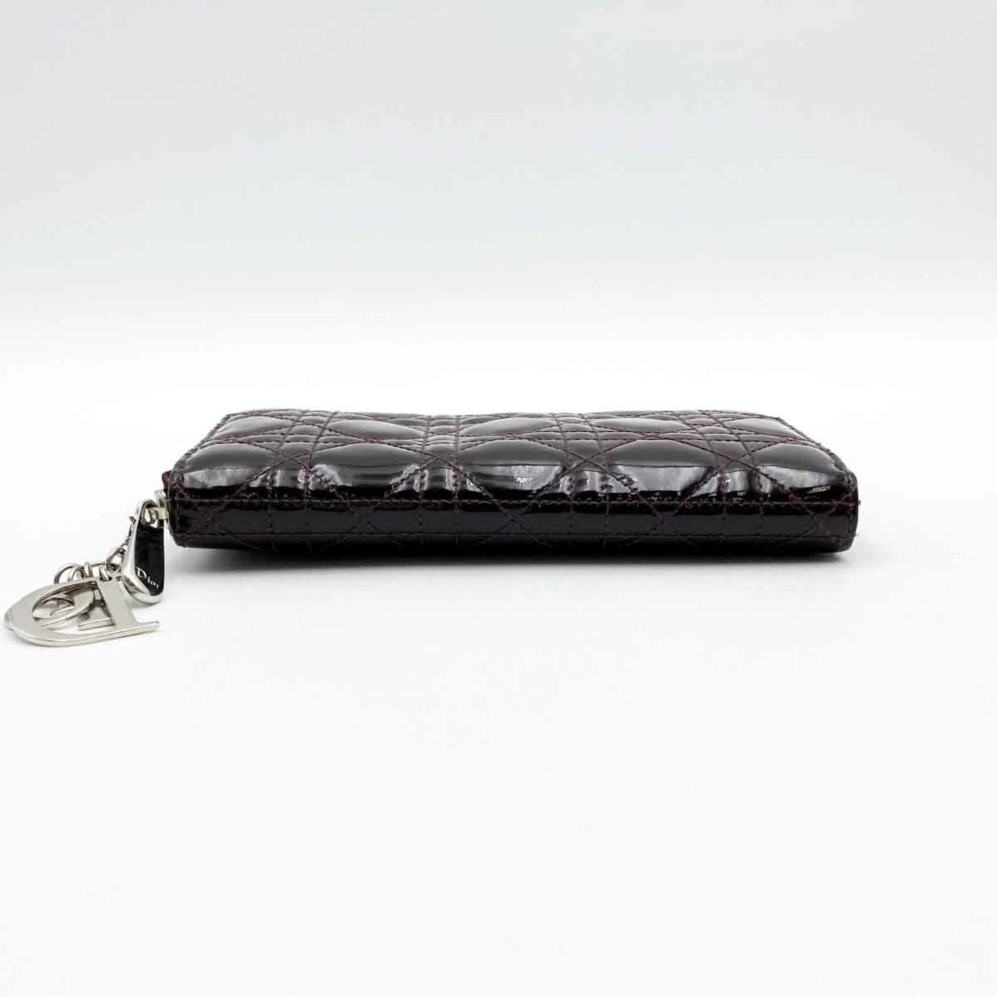 Dior Lady Dior Purple Leather Wallet Accessories