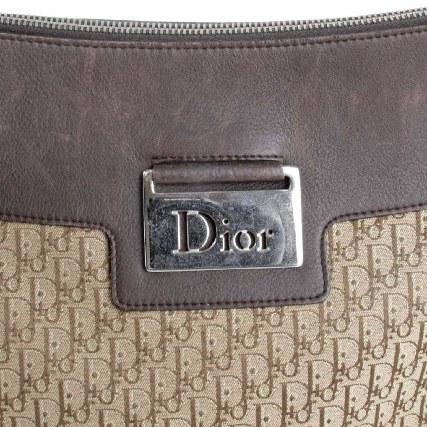 Dior Trotter Brown Canvas Shoulder Bag