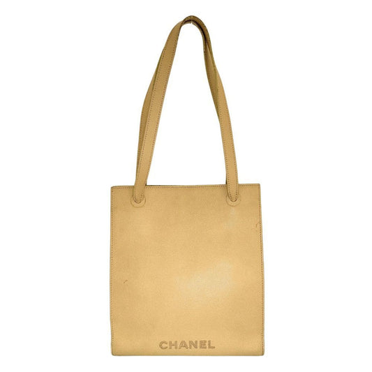 Chanel Beige Leather Shoulder Bag