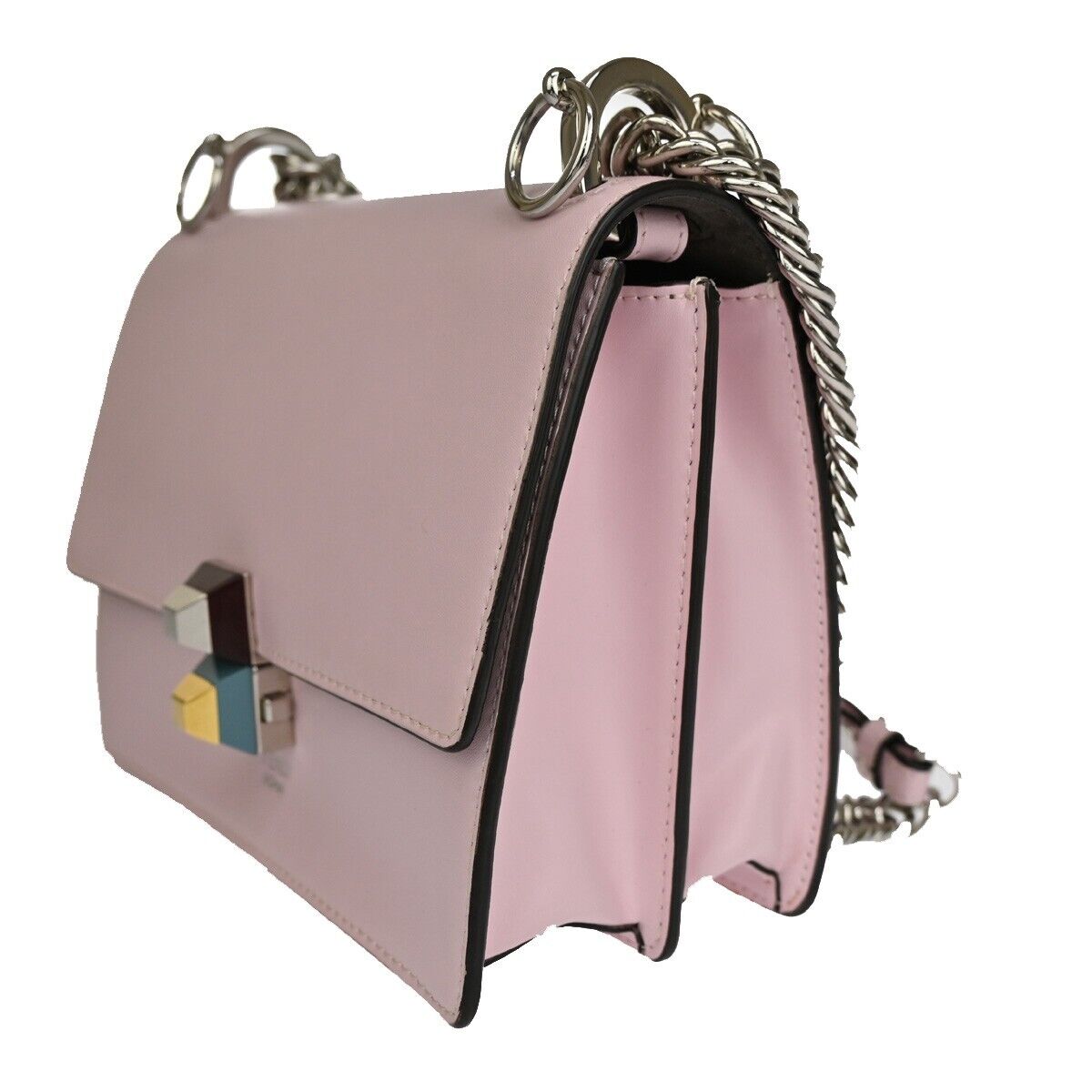 Fendi Kan I Pink Leather Shoulder Bag