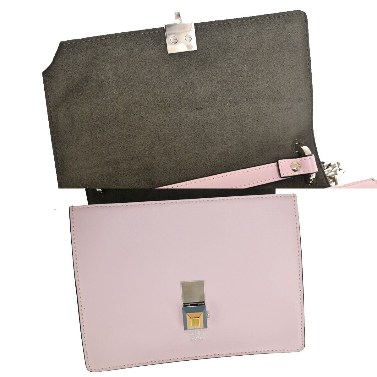 Fendi Kan I Pink Leather Shoulder Bag