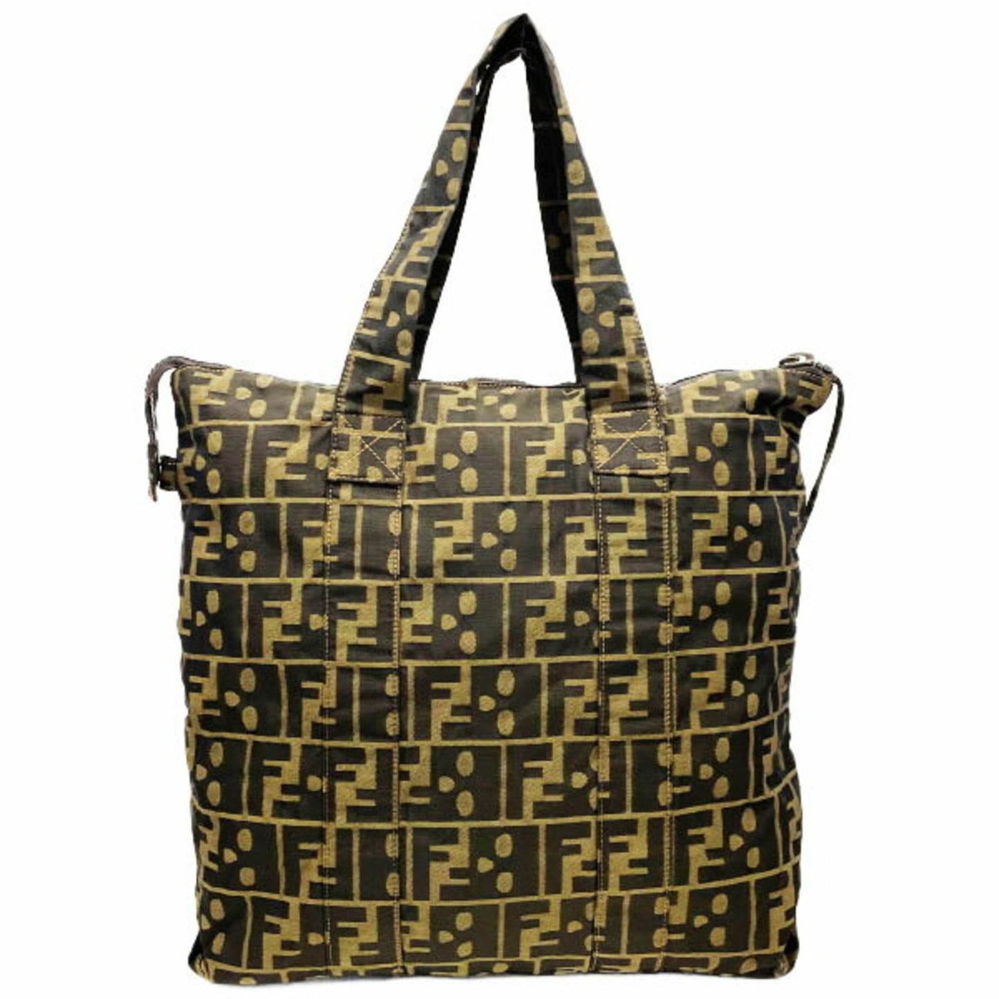 Fendi Zucca Brown Synthetic Tote Bag