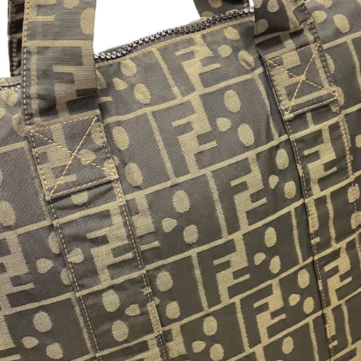 Fendi Zucca Brown Synthetic Tote Bag